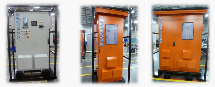 This large pump OEM currently obtains the following packaged solutions from WEG: 1. Frame 1 is comprised of a NEMA 3R enclosure and contains a CFW11 Variable Frequency Drive rated from 25HP up to 175HP, 460-volts. 2. Frame 2 is comprised of a NEMA 3R enclosure and contains a CFW11 Variable Frequency Drive rated from 200HP up to 600HP, 460-volts. Frame 3, currently in development, will utilize a NEMA 3R enclosure with a CFW11 Variable Frequency Drive rated from 700HP up to 1,000HP.
