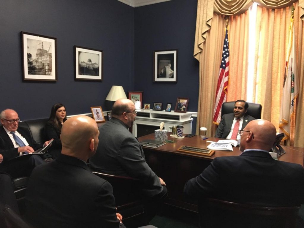 SMRP Members meet with Raja Krishnamoorthi, U.S. Representative for Illinois's 8th congressional district.