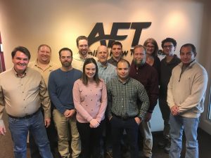 Applied Flow Technology is proud to have eleven full-time engineers as well as a valued intern on the team. From left to right: (back) Ben Keiser, Scott Lang, Dylan Witte, Susan Hammond, Mitch Paterson (intern) (middle) Trey Walters, John Rockey, Jeff Olsen, Dave Miller, Reinaldo Pinto (front) Stephanie Villars, Rafael Hoyer
