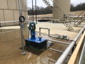 Carver Pump in a sump application in West, Texas. Vertical Pumps
